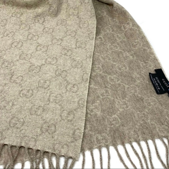 💯 Gucci Cashmere Lapin Rabbit Fur Shawl Scarf - Picture 4 of 6